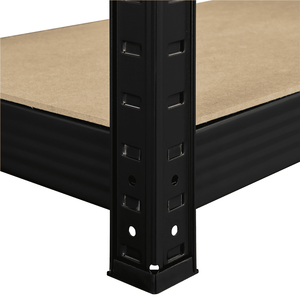 Scaffale di Stoccaggio in Acciaio a 5 Ripiani Regolabili, Design Moderno Nero per Cucina, Soggiorno, Ufficio, Camera da Letto, Bagno e Attrezzi - Product Image 4