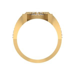 แหวนเพชรเลี้ยงในห้องปฏิบัติการสำหรับผู้ชาย ดีไซน์หรูหรา สำหรับงานแต่งงานและงานหมั้น ทองแท้ 10K/14K/18K สีเหลือง/ขาว/โรสโกลด์ แบบคลัสเตอร์ เครื่องประดับสำหรับผู้ชาย - Product Image 3