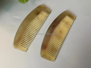 Peigne en corne naturelle de qualité antique fait à la main, peigne en corne de buffle sculpté, super peigne pour cheveux et barbe, vente en gros, marketing - Product Image 5