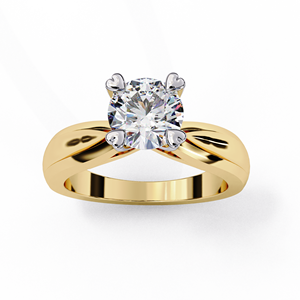 Heart Claw <b>Set</b> Lab Grown Round Diamond Engagement <b>Ring</b> 10K <b>Gold</b> Plated IGI Certified Women's Trendy Style Wedding Gift - Product Image 1