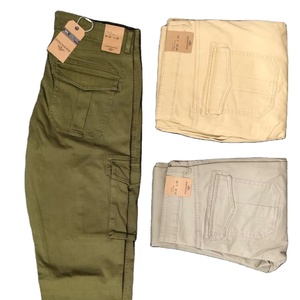 Pantalones Cargo informales de lona ligeros para hombre con múltiples bolsillos Pantalones rectos de verano de talla grande de cintura media - Product Image 2