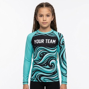 Custom Sublimation Print <b>Long</b> <b>Sleeve</b> Rash Guard Unisex Adult Butterfly Pattern <b>Compression</b> <b>Shirt</b> - Product Image 5
