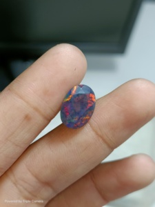 Ópalo Negro Etíope Natural Facetado para Joyería, Hermoso Ópalo Negro de Forma Ovalada, Tamaño 14X10X5 MM - Product Image 6