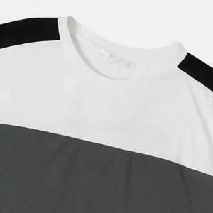 <b>Mens</b> Color Block Crew Neck Short Sleeve T-Shirt Casual Athletic Tricolor Summer Tee <b>Animal</b> Print Breathable Oversized Regular - Product Image 3