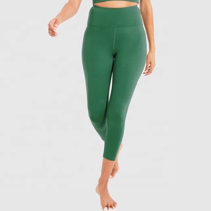 Wholesale Mid Waist Leggings <b>Womens</b> Running Tights Pockets Power Stretch Yoga Pants Slim Fit Sports <b>Trousers</b> SpandexPolyester - Product Image 2