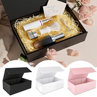 Boîte cadeau pliable magnétique personnalisée rose, boîte rigide en papier pliable pour cosmétiques, vêtements, chaussures, emballages