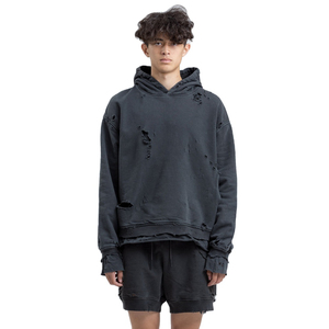 <b>Men</b> Distressed Hoodie Premium Custom <b>Pullover</b> <b>Men</b> Distressed Hoodie Featuring Soft Cotton Material Vintage Wash Distressed - Product Image 1