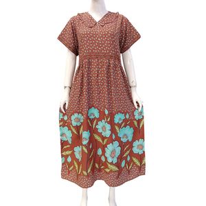 Robes décontractées mi-longues pour femmes, col en V à volants et fermeture éclair sur le devant, par Chrysanta - Product Image 6