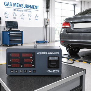 MEGAPICK CTA-2205 Analyseur de gaz d'échappement automobile coréen haut de gamme 4,5 gaz CO HC CO2 O2 NOx Testeur d'émissions de véhicules OEM ODM - Product Image 1