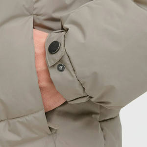 Blouson matelassé pour homme, chaud, avec logo personnalisé, noir, hiver, blouson matelassé à bulles pour homme, vente en gros - Product Image 6