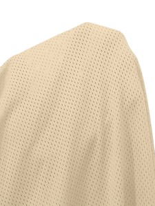 Camiseta Deportiva Personalizada de Fútbol Americano Marrón para Mujer, Cuello en V, Estilo Retro a Rayas, Top Corto de Malla Holgado de Manga Corta para Adultos - Product Image 5