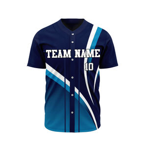 T-shirt pour homme à rayures personnalisées de qualité supérieure, jersey de baseball violet pour garçons - Product Image 3