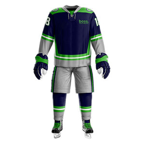 Uniforme de hockey sur glace en polyester respirant de haute qualité, design personnalisé avec votre propre logo, taille plus pour adulte, très populaire - Product Image 1