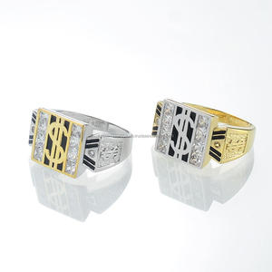 Anillo de sello audaz de lujo de plata 925 con diamante cultivado en laboratorio y diseño frontal único para compradores mayoristas de joyería - Product Image 1