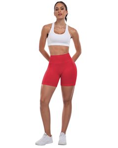 Butt Lifting Shorts For Women Workout Gym Biker Shorts High Waisted Tummy Control Running Sports Yoga <b>Booty</b> Scrunch Butt Shorts - Product Image 4
