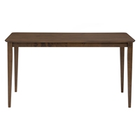 Table à manger rectangulaire durable, moderne, minimaliste, design Japandi KD, 1400 mm, 6 places, plateau en MDF, base en bois massif, meubles de salle à manger