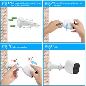 Confezione da 3 Supporti a Muro Regolabili a 360 Gradi per Telecamere di Sicurezza Arlo, Montaggio a Vite per Giardino e Patio - Product Image 5