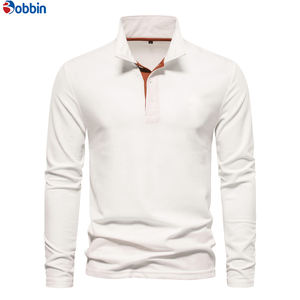 Polo de Verano para Hombre, Unisex, Casual, a la Moda, de Color Sólido, Talla Grande, Manga Larga, con Logotipo Bordado en la Parte Delantera, Transpirable - Product Image 5