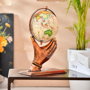 Globo Terráqueo Decorativo de Metal de Lujo, Adorno para Mesa, Decoración para el Hogar, Oficina, Dormitorio, Sala de Estudio y Biblioteca - Product Image 4