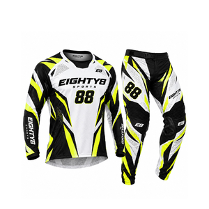Ensemble maillot et pantalon de motocross, manches longues, impression par sublimation, séchage rapide, équipement de course pour hommes, toutes saisons - Product Image 2