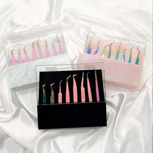 Vente en gros de pinces à cils DANTRIC IMPLANTS DS-752, gamme complète, en acier inoxydable allemand, pointe lisse, ensemble d'outils de beauté - Product Image 2