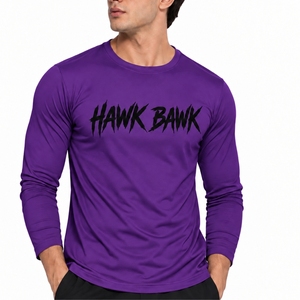 <b>Men</b> <b>Long</b> <b>Sleeve</b> Casual <b>T</b> <b>Shirt</b> With Crew Neck Slim Fit Quick Dry Jersey Print Casual Wear Comfortable Body Fit <b>T</b> <b>Shirt</b> - Product Image 1