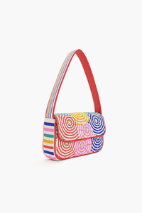 Sac à bandoulière traditionnel fait main brodé et perlé pour femme avec des broderies complexes et de magnifiques travaux de couture - Product Image 2