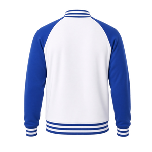 Phi Beta Sigma <b>White</b> Royal Blue Varsity <b>Jacket</b> <b>Men</b> Greek Letter Embroidery Crest Full Zip Fraternity College <b>Jacket</b> Greek - Product Image 4