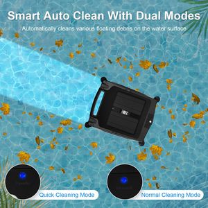 Skimmer Robotico per Piscina a Doppia Ricarica Solare, 2 Modalità, Pulitore Automatico di Superficie per Piscina, Accessori per Pulizia Piscina - Product Image 4