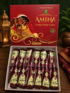 กรวยเฮนน่าอาไมน่า ใช้งานง่าย คุณภาพสูง สีแดง ดำ น้ำตาล พร้อมใช้ ได้รับการรับรองฮาลาล จำหน่ายจำนวนมาก สำหรับวัยรุ่น - Product Image 3