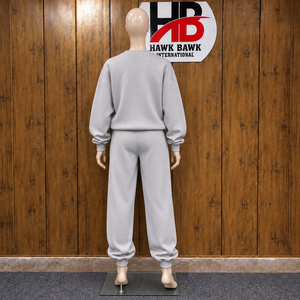 Conjunto Deportivo Informal Personalizado para Mujer, Sudadera y Pantalones Deportivos de Corte Holgado, Manga Larga con Cordón Ajustable - Product Image 2