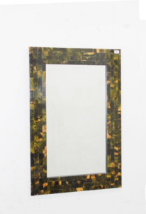 Miroir mural en résine, design rectangulaire, miroir décoratif pour salle de bain, chambre à coucher, salon, moderne |   Élégant support mural 24 * 36 pouces - Product Image 6