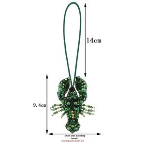 Porte-clés Scorpion Rouge Fait Main Vintage avec Strass, Breloques Bling Multicolores Lettres Alphabet Initiales pour Poignet - Product Image 4