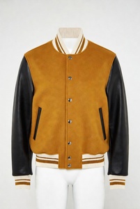 Blouson universitaire en laine pour homme de haute qualité, en toile enduite, décontracté, personnalisé, pour l'hiver, style baseball, séchage rapide, respirant, antibactérien, OEM - Product Image 1