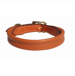 New Arrival Premium Quality Leather Padded Dog Collar With Golden <b>Stud</b> Work Manufacturer All Sizes Available Supplier - Product Image 5