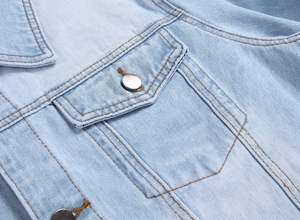 Chaqueta Vaquera Premium Desgastada para Invierno, Abrigo Casual Duradero de Longitud Media, Estilo Urbano para Uso Formal y Casual - Product Image 5