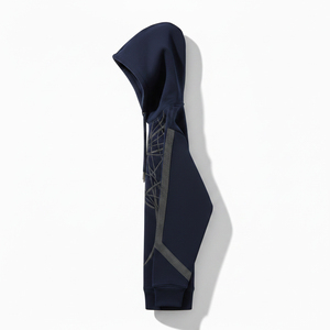 Sudadera con capucha al por mayor para hombre, con gráfico de diamantes de imitación, estilo Y2K, diseño de telaraña, de forro polar grueso, tipo chándal - Product Image 2