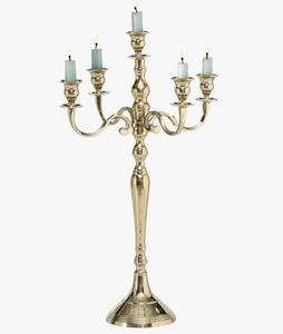 Candélabre en aluminium argenté à 5 bras, fait main, écologique, imprimé en typographie, centre de table de mariage, décoration intérieure, marque SHAH - Product Image 6