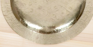 Wholesale Aluminum Meta Round Hammered Design with Embossed Design Metal <b>Serving</b> <b>Tray</b> <b>Gold</b> Plated for Dining Table Decoration - Product Image 5