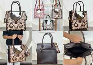 Nouveaux sacs fourre-tout pour femmes en cuir de vachette à poils, faits à la main, de haute qualité, sacs à bandoulière avec poignée supérieure, sacs de voyage avec sangle réglable - Product Image 3