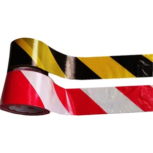 Ruban de signalisation de sécurité personnalisable en PE, durable, imperméable et lumineux, résistant aux déchirures, pour clôtures et avertissements - Product Image 1