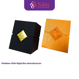 <b>Matt</b> Lamination Bio-degradable Materials Handmade Gold Foil Stamping Customizable Gift Embossing Recyclable Rigid Boxes - Product Image 5