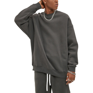 Sweat-shirt personnalisé pour hommes et femmes, effet délavé, coupe ample, col rond, style streetwear, fournisseur OEM ODM - Product Image 2