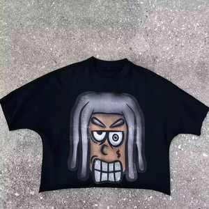 T-shirt court blanc coupe ample et décontractée, personnalisé, 200g, 100% coton épais, style vintage, 2 panneaux, sans coutures - Product Image 4