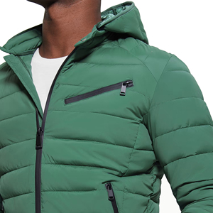 2025 New Luxury Custom Men's Ultralight Puffer Jacket High Quality Canvas Fabric Hooded Stand Collar <b>Winter</b> <b>Coat</b> - Product Image 1