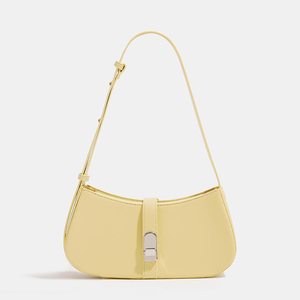 Sac à main élégant noir en cuir PU avec logo personnalisé OEM/ODM, sac sous le bras 2026, design tendance, sac à bandoulière pour femme avec fermeture éclair simple - Product Image 2