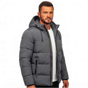 Wholesale Men Puffer Jacket Hooded Quilted Winter Coat <b>Warm</b> Insulated Outdoor Jacket Custom Made <b>Clothing</b> - Product Image 2