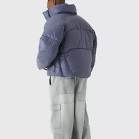Blouson d'hiver matelassé court à fermeture éclair intégrale pour homme, grande taille, style bomber streetwear, coupe-vent et rembourré