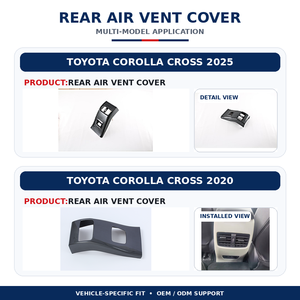 Cache de ventilation arrière en ABS, garniture intérieure, accessoires de voiture pour Toyota Camry 2024, sortie d'air des sièges arrière - Product Image 4