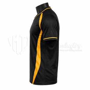 Fabricante de Camisetas de Fútbol Personalizadas, Negras y Doradas, Transpirables, 100% Poliéster, Antibacterianas, de Secado Rápido, Sublimadas - Product Image 4